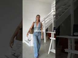 Sewing tutorial for the top is on my channel 💘 #diyclothing #sewinginspiration