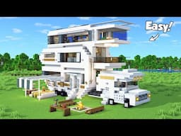 Minecraft: How To Build a Modern RV House Tutorial - Campervan #41 (Easy to follow)