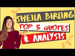 Top 5 Sheila Birling Quotes | An Inspector Calls GCSE English Literature Revision