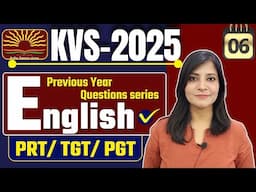 KVS-2025 Exam || KVS CLASS-6 |KVS PRT TGT PGT NEW Vacancy || KVS PRT TGT PGT PREVIOUS YEAR PAPERS