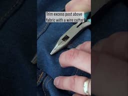 How to install jeans rivets #sewing