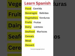 Types of Food in Spanish #learnspanish #spanish