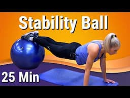 25‑Min Stability Ball Workout for Women Over 40 | Sculpt Abs, Arms & Legs at Home