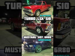 TURBO LSX CHEVY S10 VS SUPERCHARGED 6R80 S197 MUSTANG #racing #carracing #mustang
