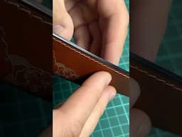Processing of the leather edge by #wildleathercraft