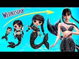 Wednesday Mermaid Growing Up! LOL OMG DIYs & Doll Crafts