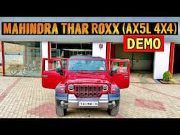 Thar ROXX Demo by Mahindra | AX5L 4WD AT Variant - Tango Red | Mocha Brown Interiors | Roving Couple