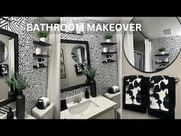 ULTIMATE BATHROOM DECORATING IDEA | MAKEOVER ON A BUDGET | RENTAL FRIENDLY