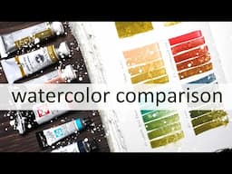 Watercolor Comparison | Yellow Grey vs Sage & Amber