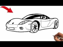 How to Draw a Super Sports Car Step by Step | Insane Speed Look