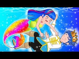 Prince Alex in Trouble !!!  Mermaid Lisa Comes to the Rescue! | Love Story | Poor Princess Life