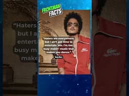 While haters talk, Bruno Mars drops bangers.  #shorts