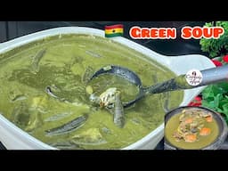 HOW TO MAKE ABUNABUNU SOUP | LETS MAKE PERFECT GREEN GREEN SOUP WITH FUFU | ORIGINAL ABUNABUNU SOUP