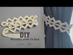 DIY Macrame Geometric Curtain Tie Back | Macrame Tutorial