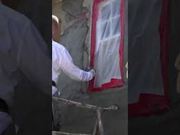 Stucco over Stone Wall, #retirement, #skills, #shorts, #home, #reddit, #shortsfeed, #youtubeshorts
