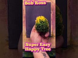 Bob Ross Happy Tree Sponge painting #bobross #shorts