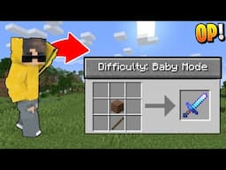 Minecraft, but its "BABY MODE" DIFFICULTY!