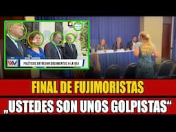USTEDES SON GOLPISTAS, LE GRITAN A FUJIMORISTAS EN USA