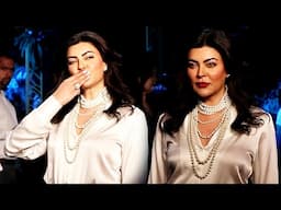 Sushmita Sen Shows How Pearls And Diamonds Can Elevate A Simple Black And White Ensemble At An Event