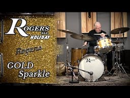 60s Rogers Holiday Drum Kit (one owner, from Frank's Drum Shop!) - Gold Sparkle