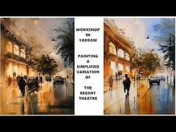 Loose Watercolor Painting Night Street Yarram Workshop   The Regent