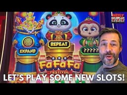 I love getting a chance to play a bunch of BRAND NEW SLOTS at the casino!
