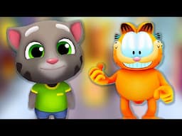 TOM VS GARFIELD - CAT BATTLE - TALKING TOM GOLD RUN VS GARFIELD RUSH