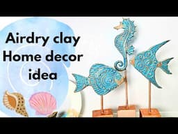 Airdry clay trendy home decor idea, Fish home decor