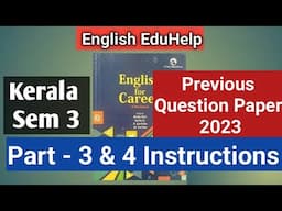 English for Career | Part 3 & 4 Instructions
