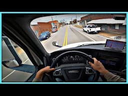 POV Driving Truck Freightliner Cascadia