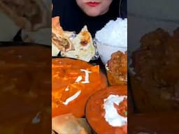 BUTTER PANEER WITH BUTTER NAAN, SAMOSA #asmr #mukbang #asmrvideo