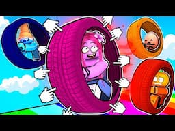 Roblox Obby... But You're In a Tire
