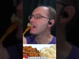 ASMR BLACK BEAN NOODLES MUKBANG #shorts