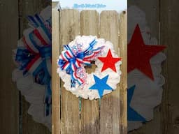 Stunning Patriotic Memorial Day Fourth of July Wreath Tutorial #wreath