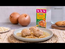Albóndigas en salsa de cebolla, receta fácil del guiso casero
