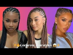 Cute Cornrow Hairstyle Ideas #cornrows #hairstylesforblackwomen