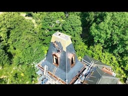 Dangling from the turret, journey to the finish.