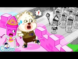 Bearee Saves the Queen of the Pink Crayons Kingdom | Crayons Cartoon for Kids | Bearee Kids Show