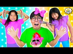 GIANT Twin Telepathy: Daddy Makeover Challenge!