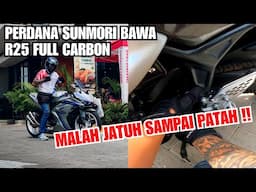 PERDANA SUNMORI BAWA R25 MALAH JATUH DI PARKIRAN 🤦