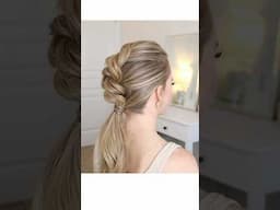 Rope Braid Pony #hairshort #hairstyle #hairtutorial #braidedhair #hair #hairup #twistbraid #ponytail