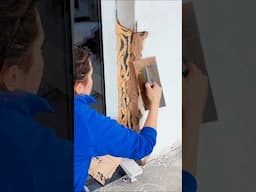 Plastering after replacing window for French doors