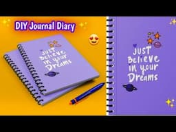 How to make Journal Diary at Home 🌟 DIY Homemade Journal Supplies😍 #craftersworld #journal #diycraft