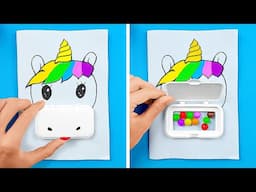 CARA MENYELUNDUPKAN MAKANAN KE DALAM KELAS 🤫 TRIK SEKOLAH LUCU & DIY 🏫🍬
