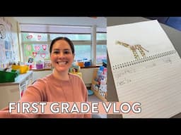 First Grade Teacher Vlog: 2-Syllable Words, Nonfiction Research Project, Double Digit Addition - 1st