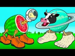 LA VACA SATURNO SATURNITA VS GIRAFFA CELESTE! ITALIAN BRAINROT Cartoon Animation