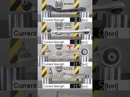 Tesla Vs. Audi parts #tesla #hydraulicpress #satisfying