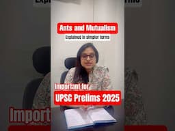 Ants and Mutualism | UPSC Prelims 2025 | Sleepyclasses IAS.