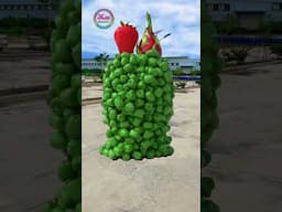 Create humanoid vegetable and fruit characters🥒🍎 stand up, walking and fall down🤯...