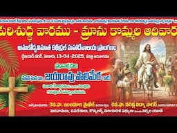 Palm Sunday live mass |Most Rev Dr. Jaya Rao Polimera|Diocese of Eluru | Amalodbhavi cathedral Eluru